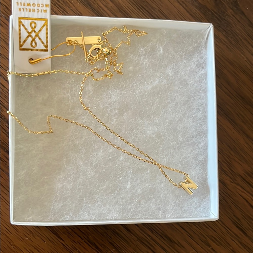 Michael Kors Gold Initial Necklace